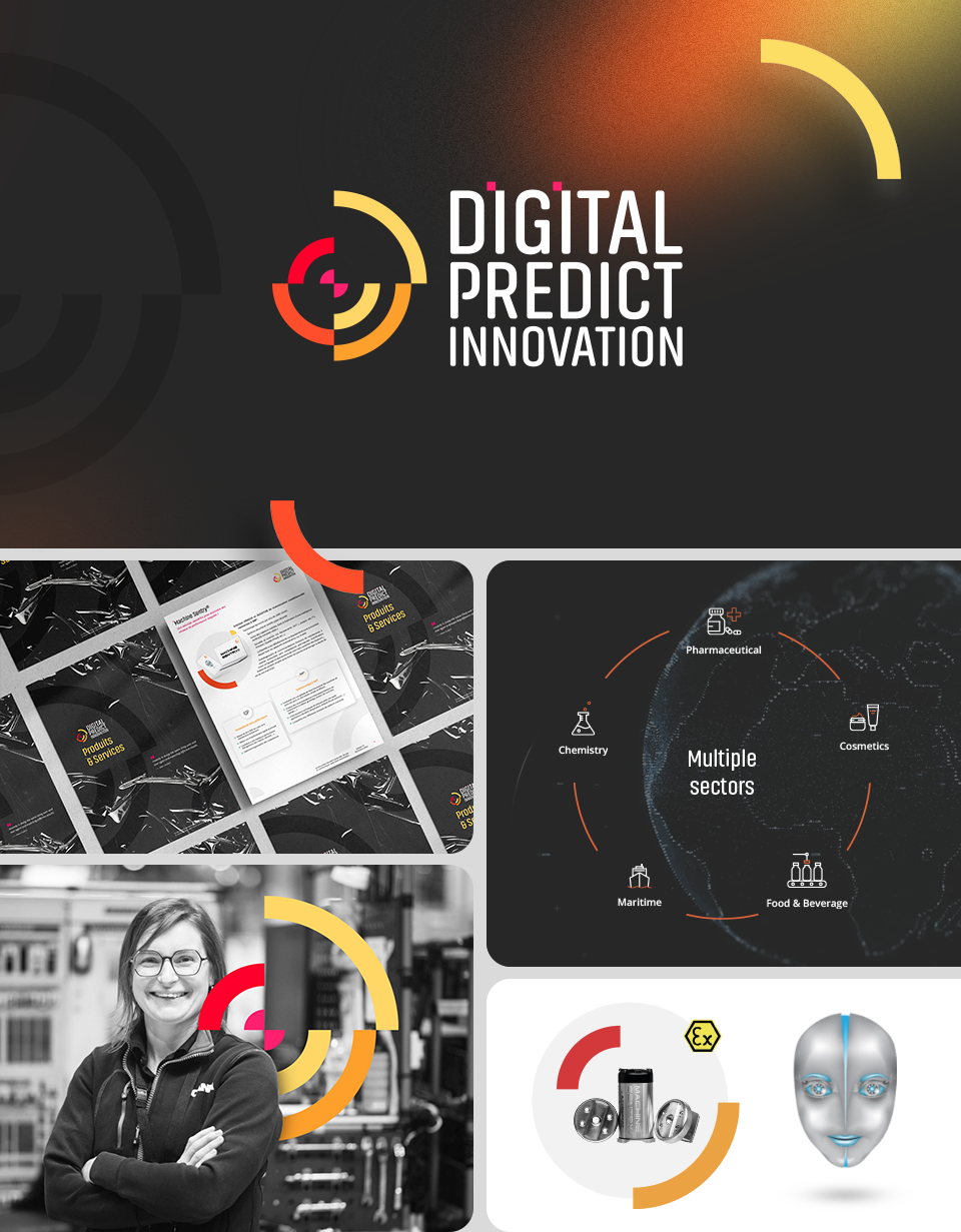 Création d'identité visuelle pour Digital Predict Innovation, maintenance prédictive industrielle
