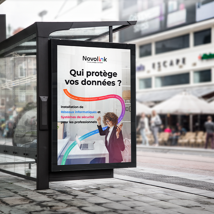 Création de publicité Novolink, affichage de rue