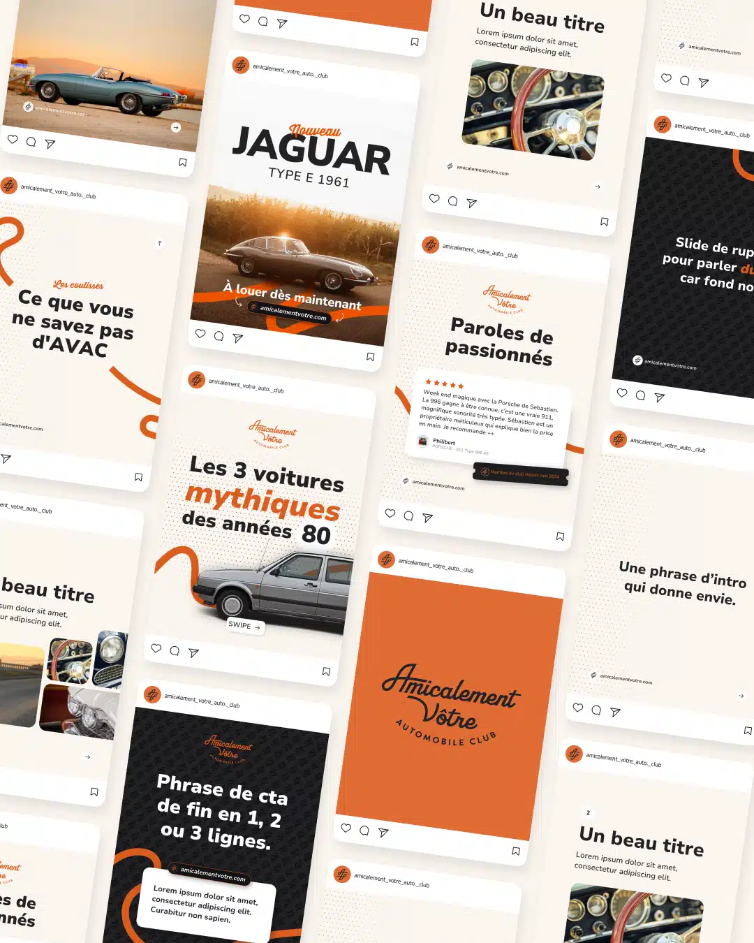 Templates posts Linkedin et Instagram Amicalement vôtre